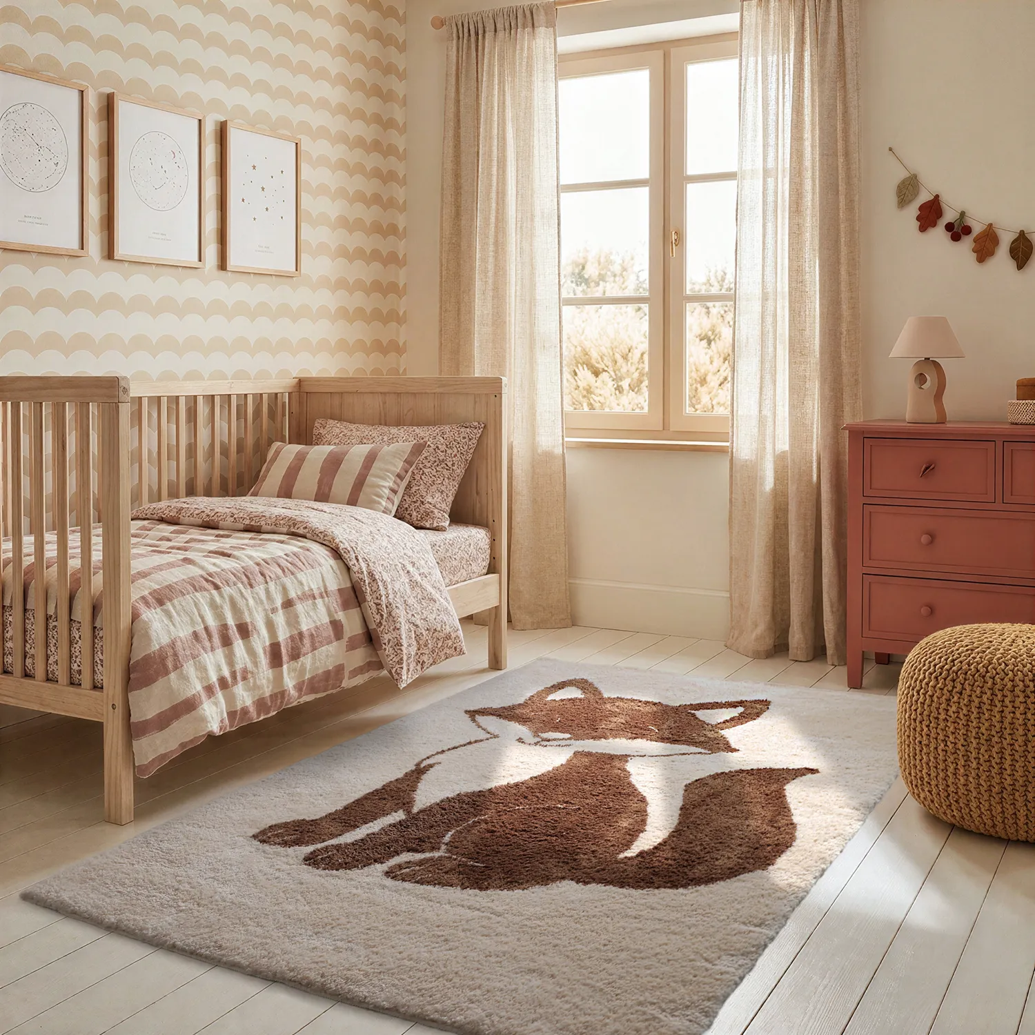 Alfombra Infantil - Soft Fox (crema/marrón)