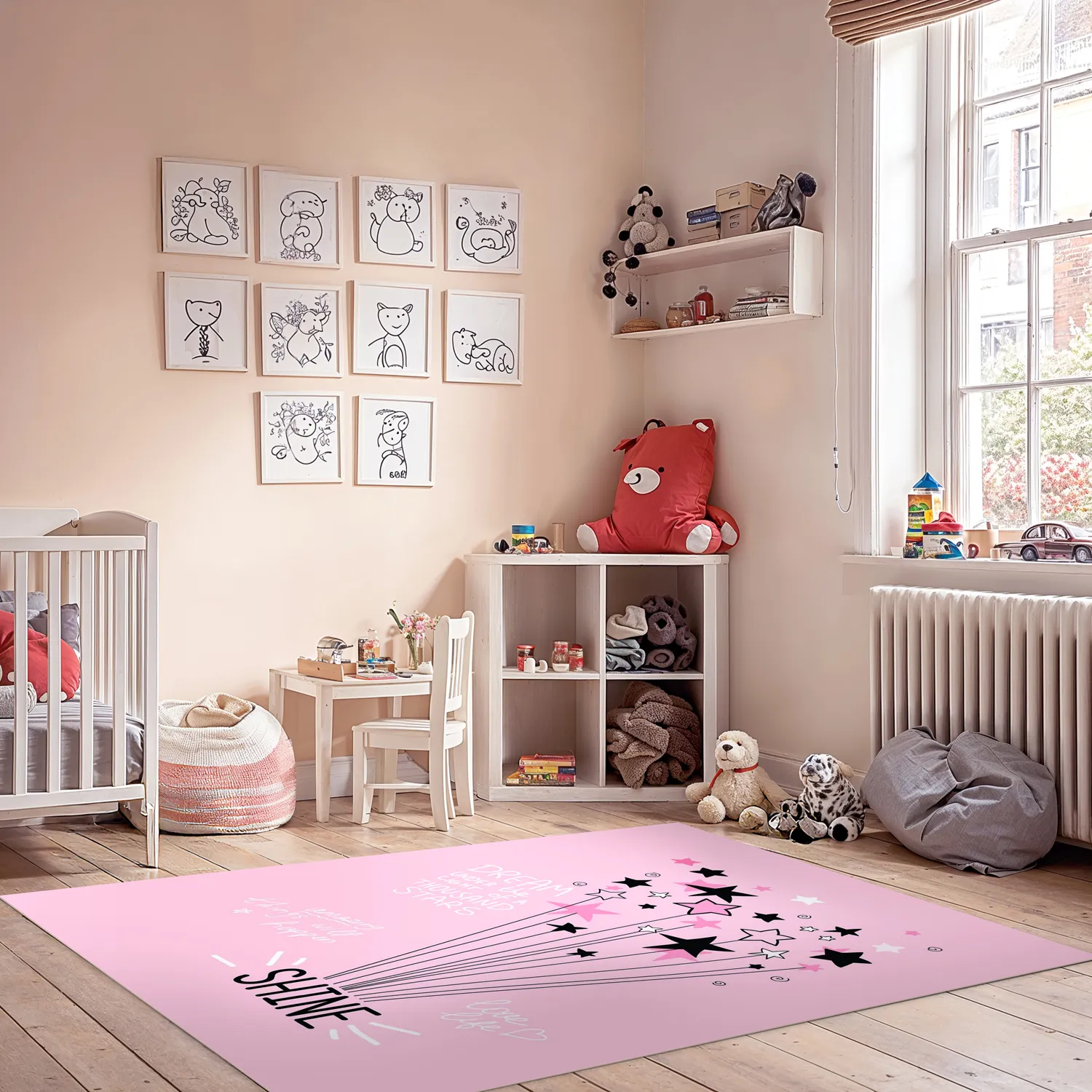 Alfombra infantil - Starshine (rosa)