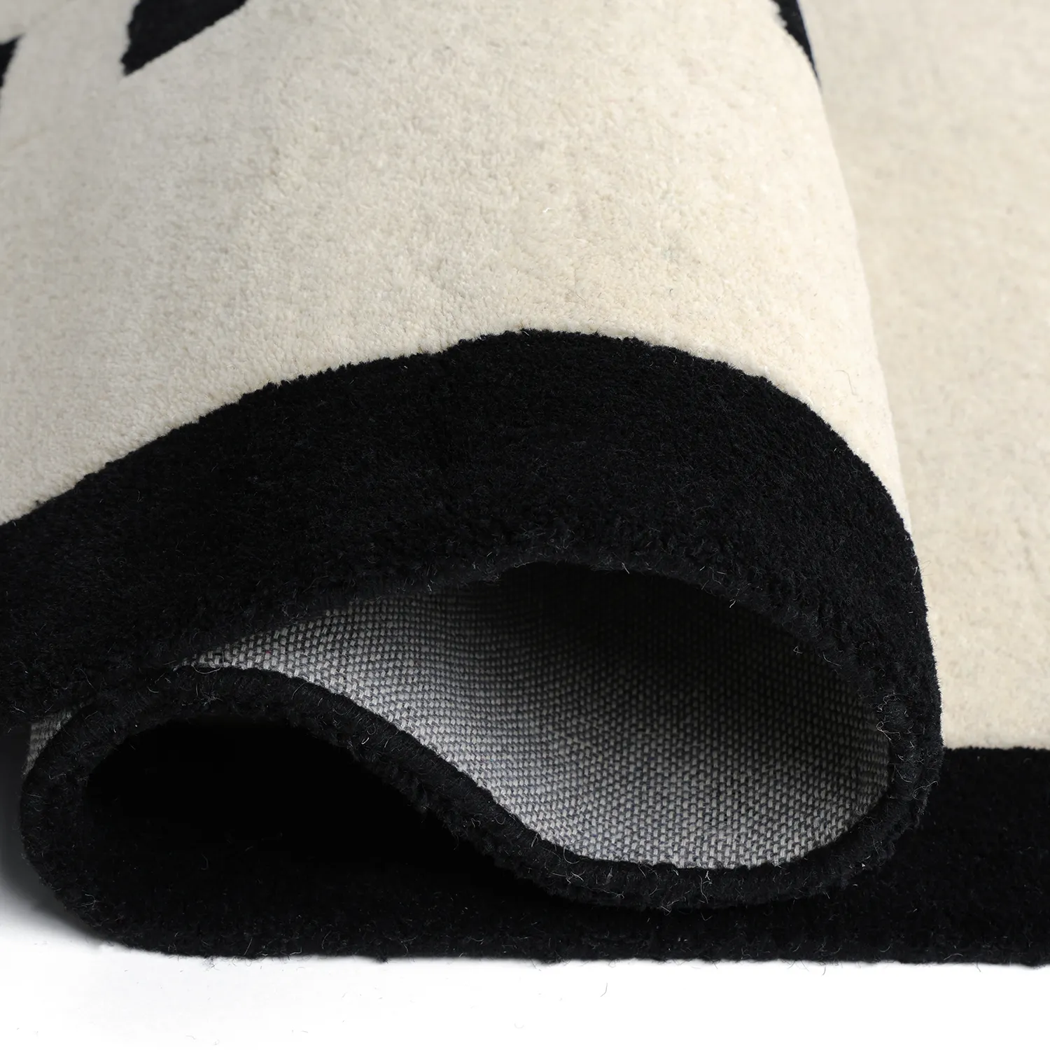 Alfombra Infantil - Zebra Hand Tufted Wool Premium (beige/negro)