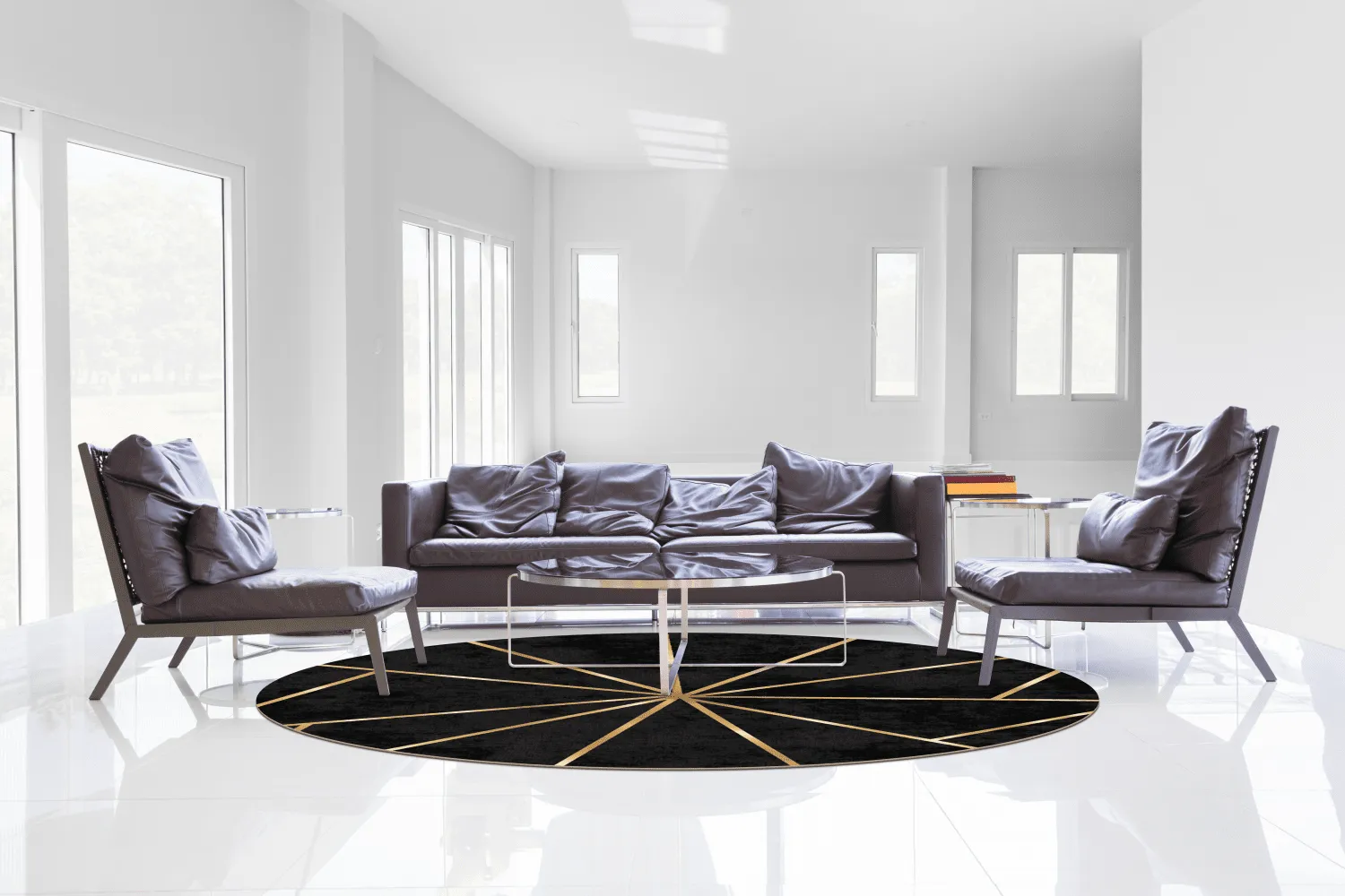 Alfombras redondeadas - Bellizzi (negro)