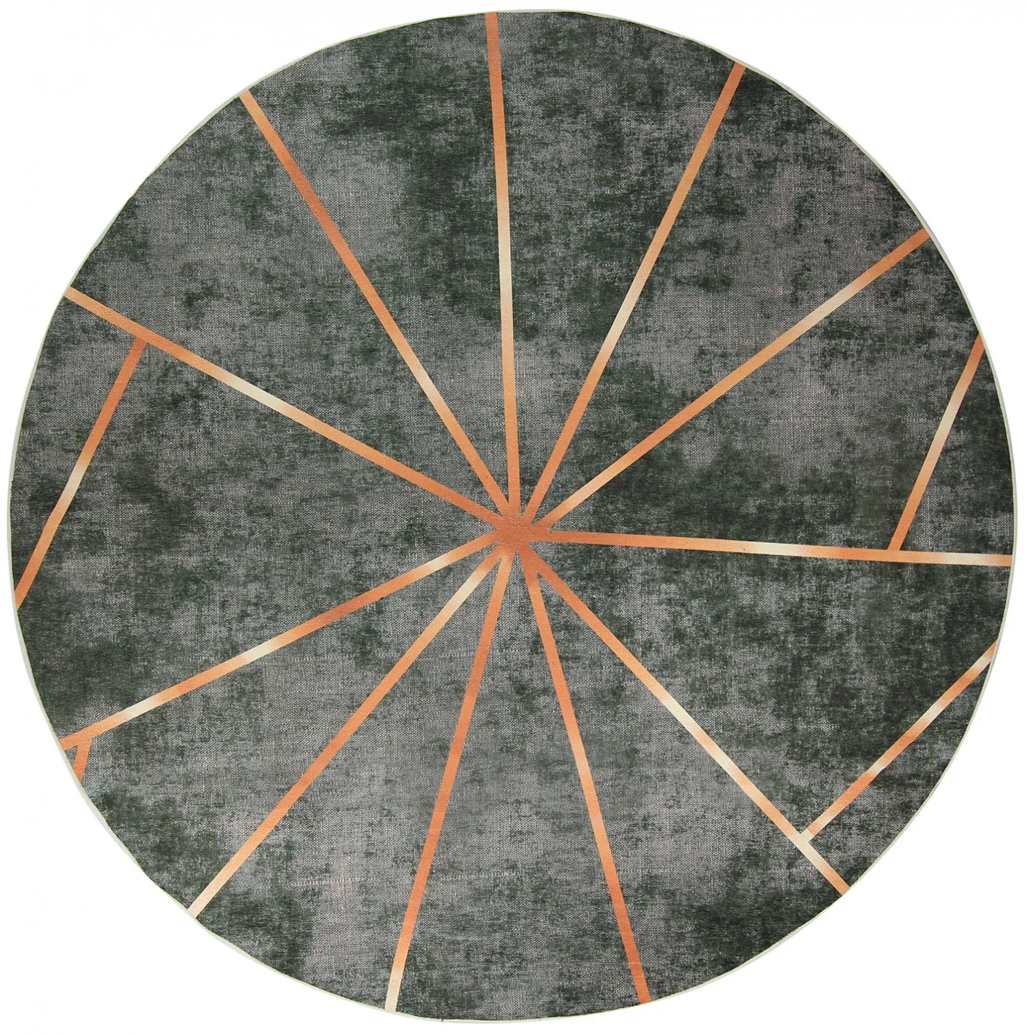 Alfombras redondeadas - Bellizzi (verde/naranja)