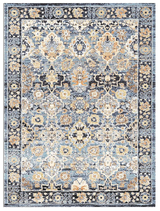 Alfombra Wilton - Fernana (azul/multi)