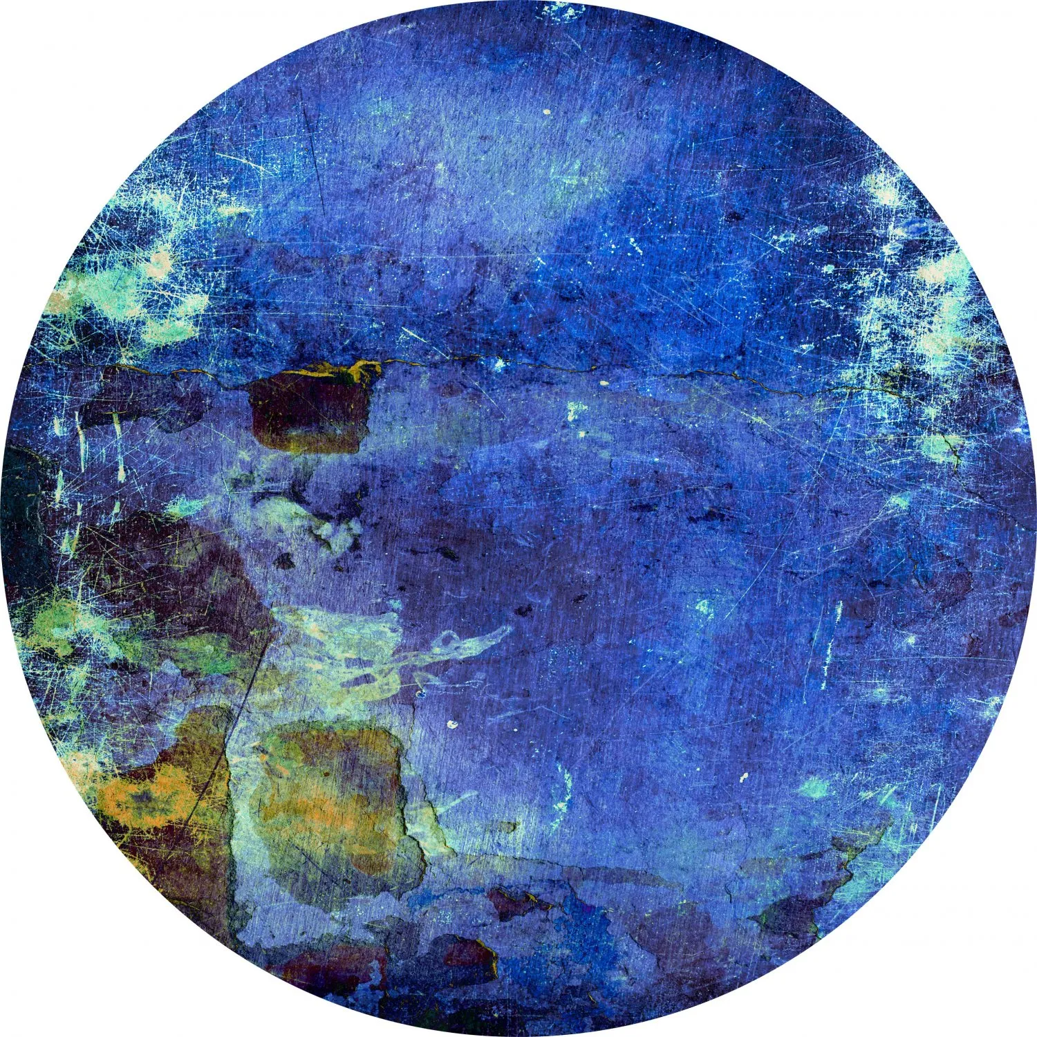 Alfombras redondeadas - Gallo (azul)