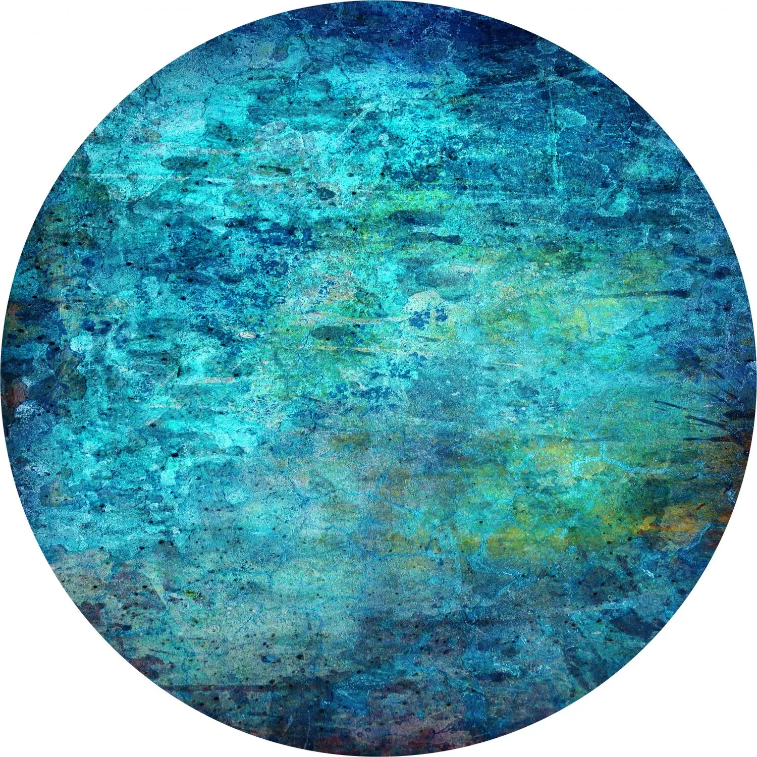 Alfombras redondeadas - Pardos (azul)