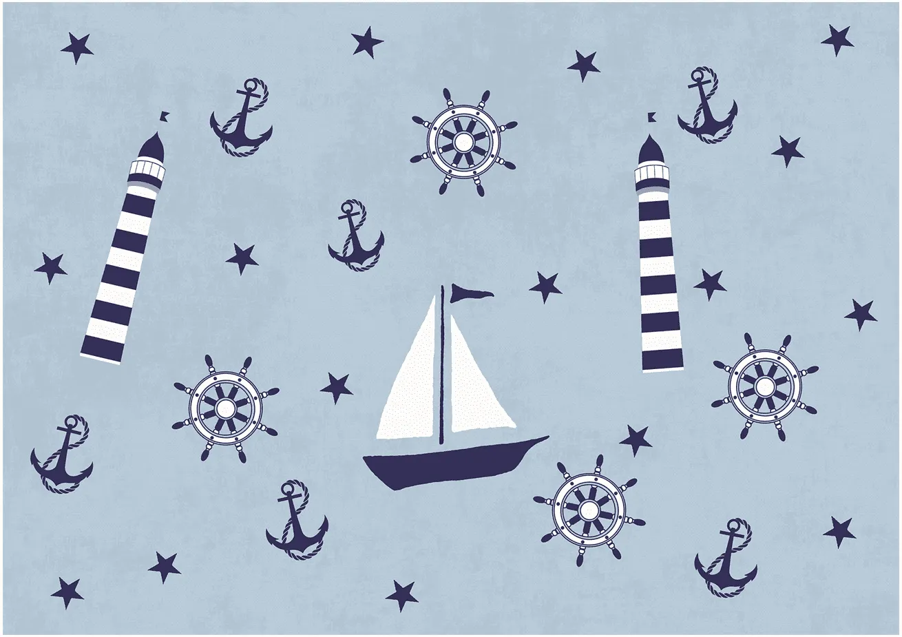 Alfombra infantil - Sailing Ship (azul)