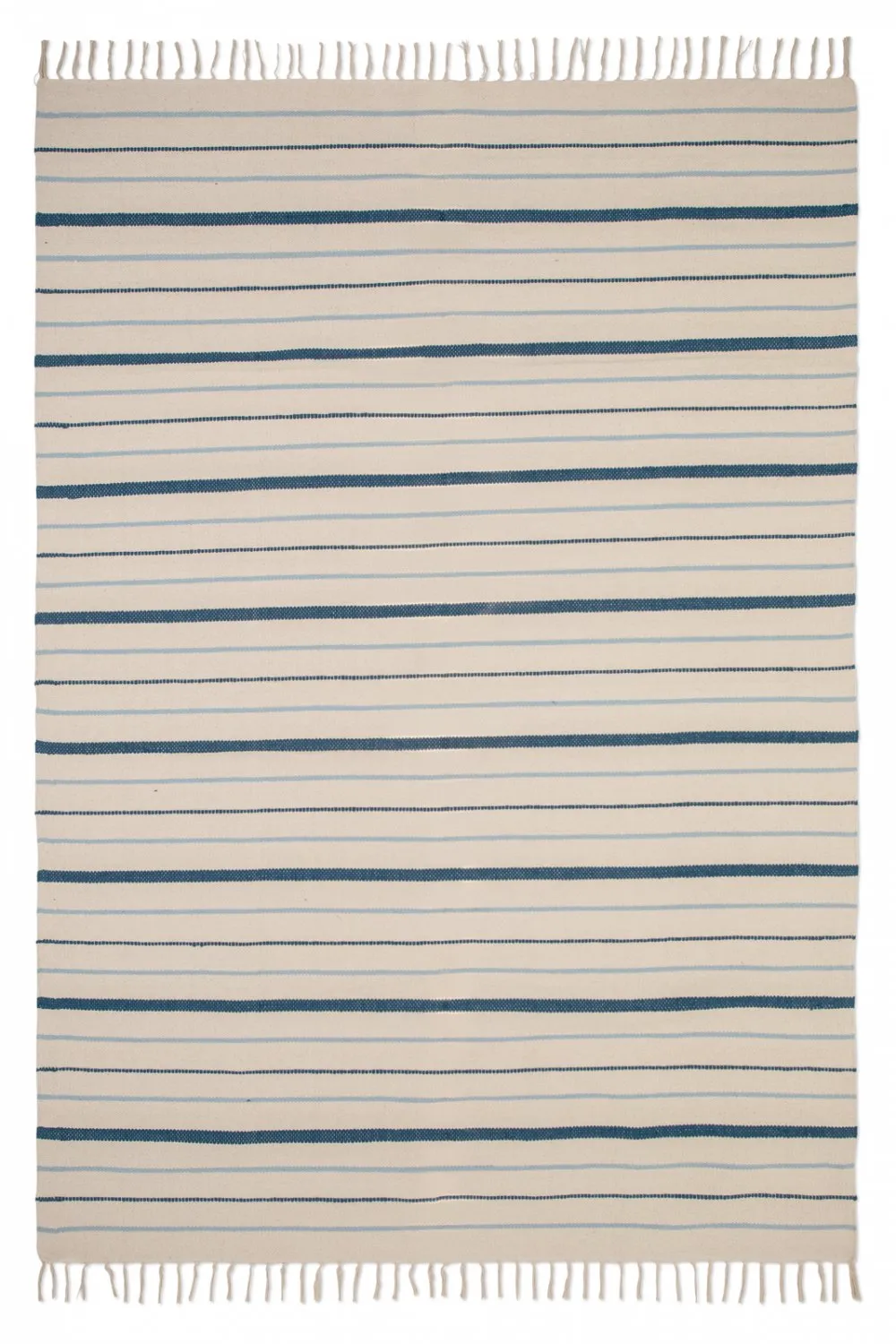 Alfombra de algodón - Boda (blanco/azul)