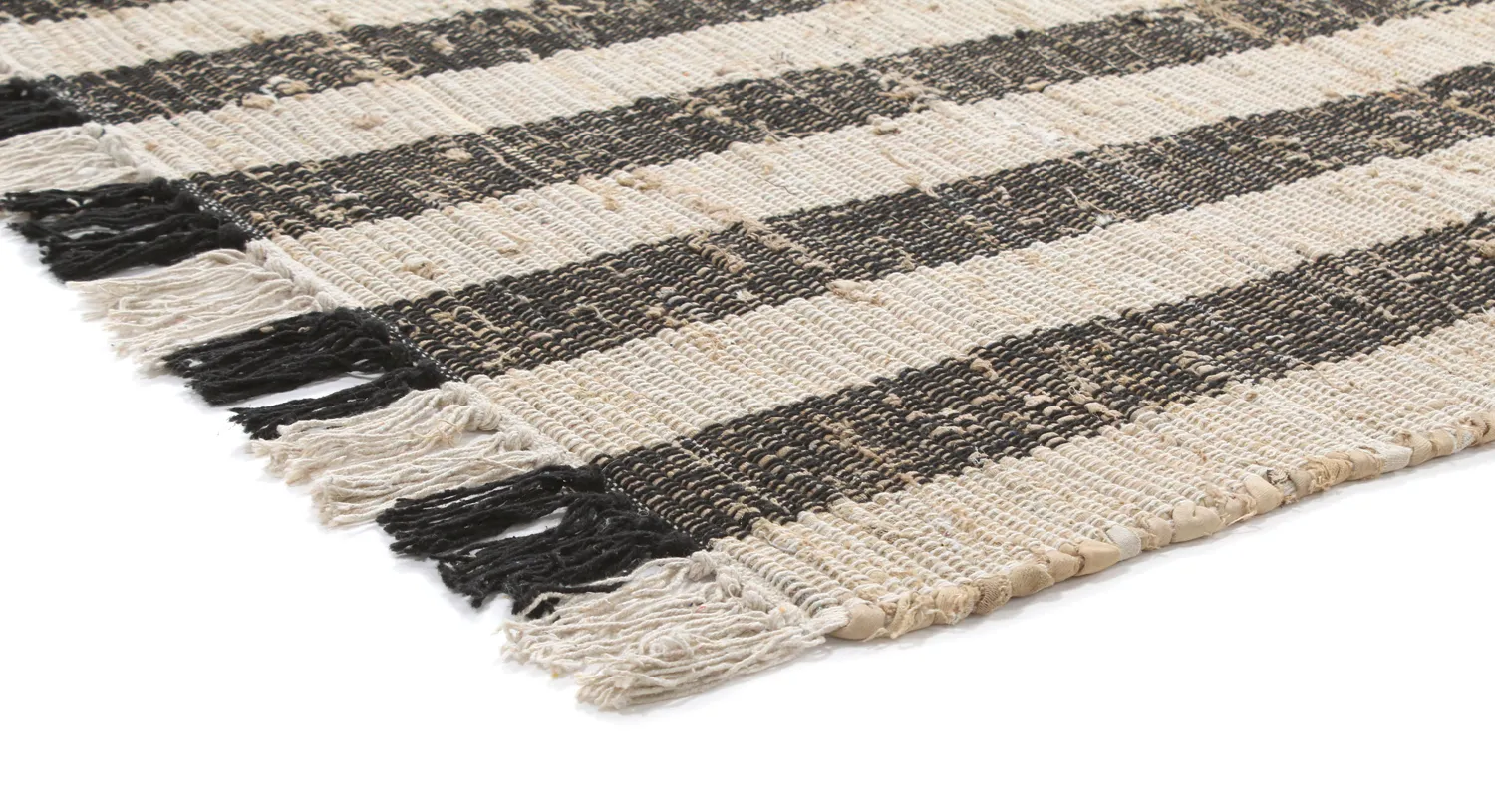 alfombra de algodon - Hedda (negro)