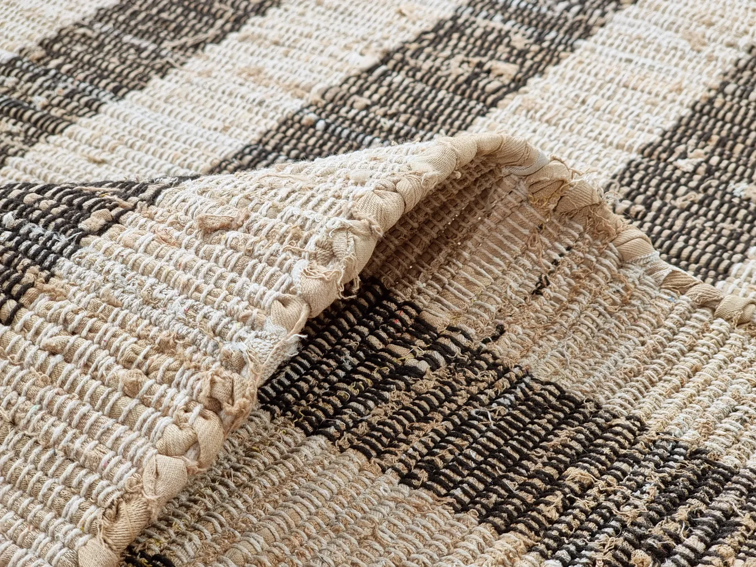alfombra de algodon - Hedda (negro)