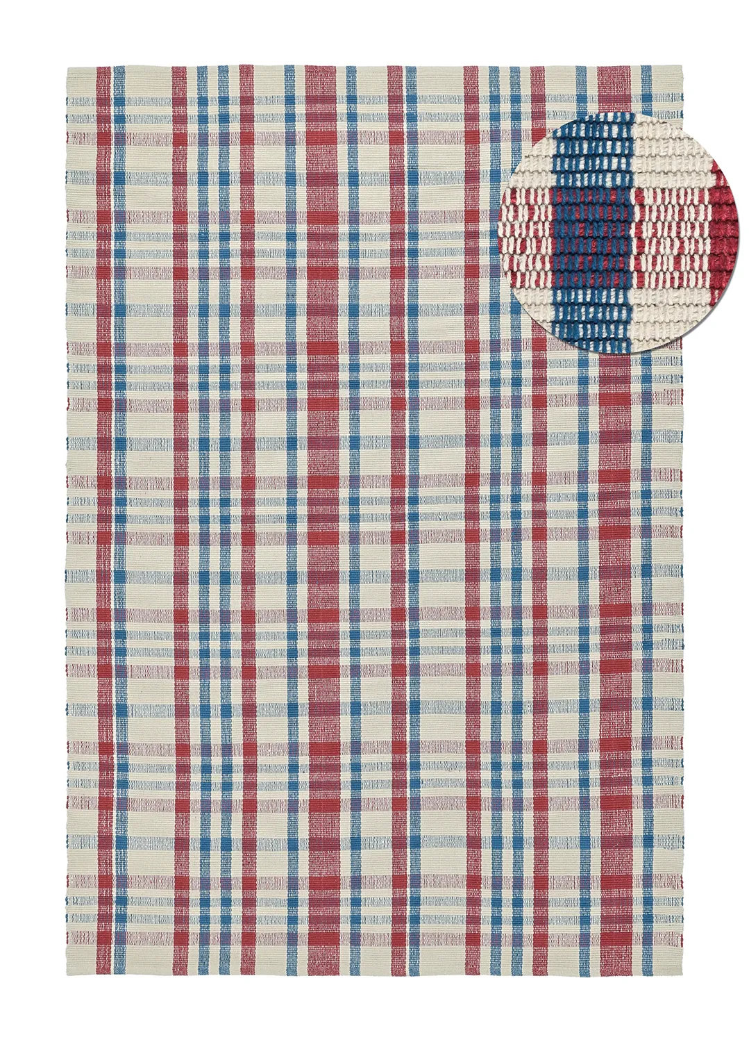 Alfombra de algodón - Husvik (crema/multicolor)