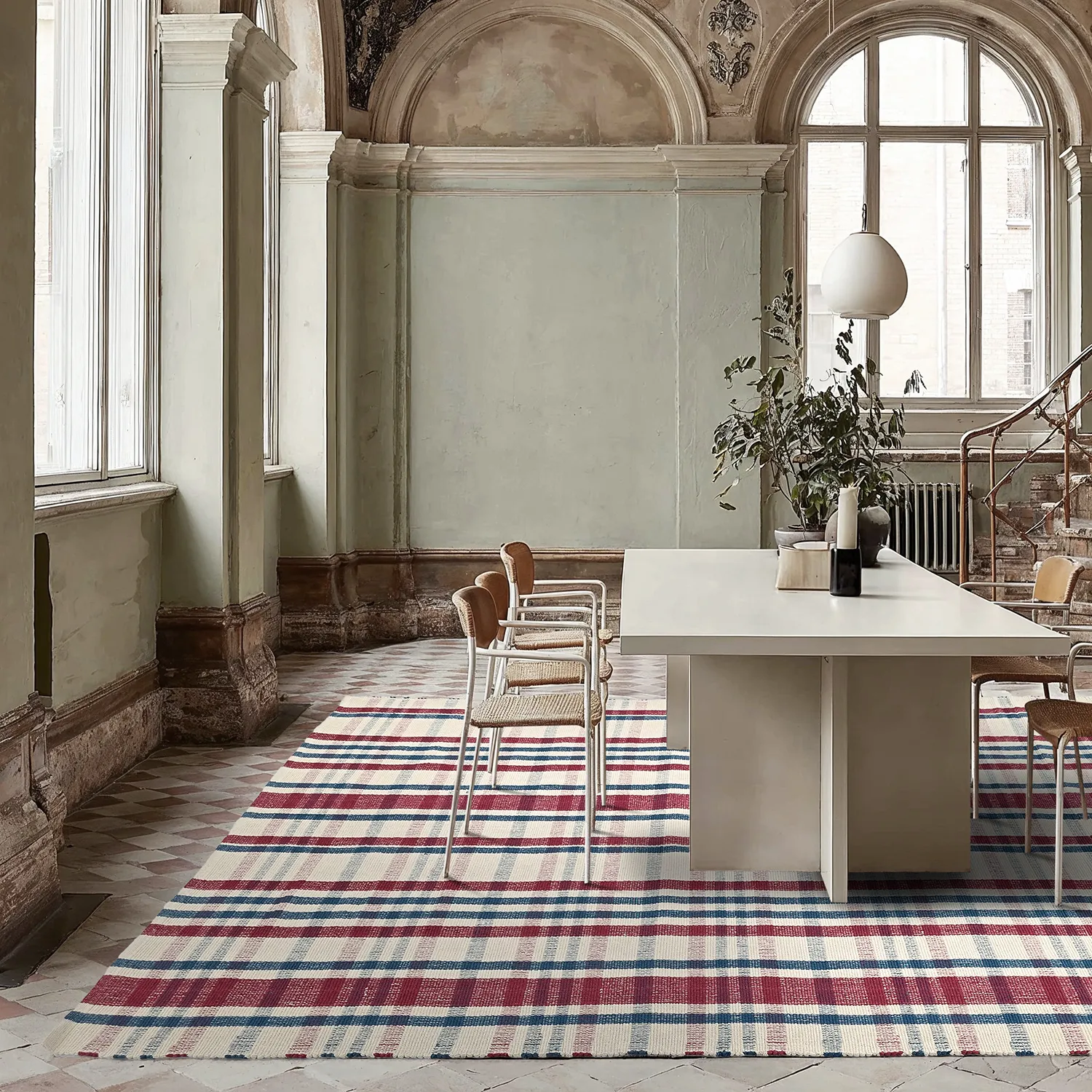 Alfombra de algodón - Husvik (crema/multicolor)