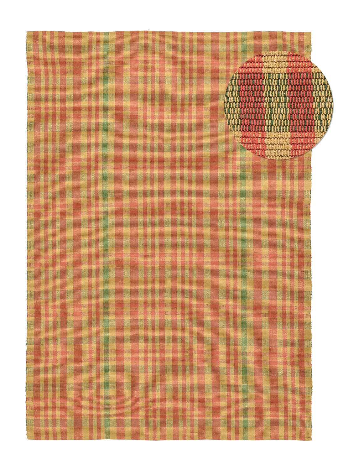 Alfombra de algodón - Husvik (mostaza/multicolor)