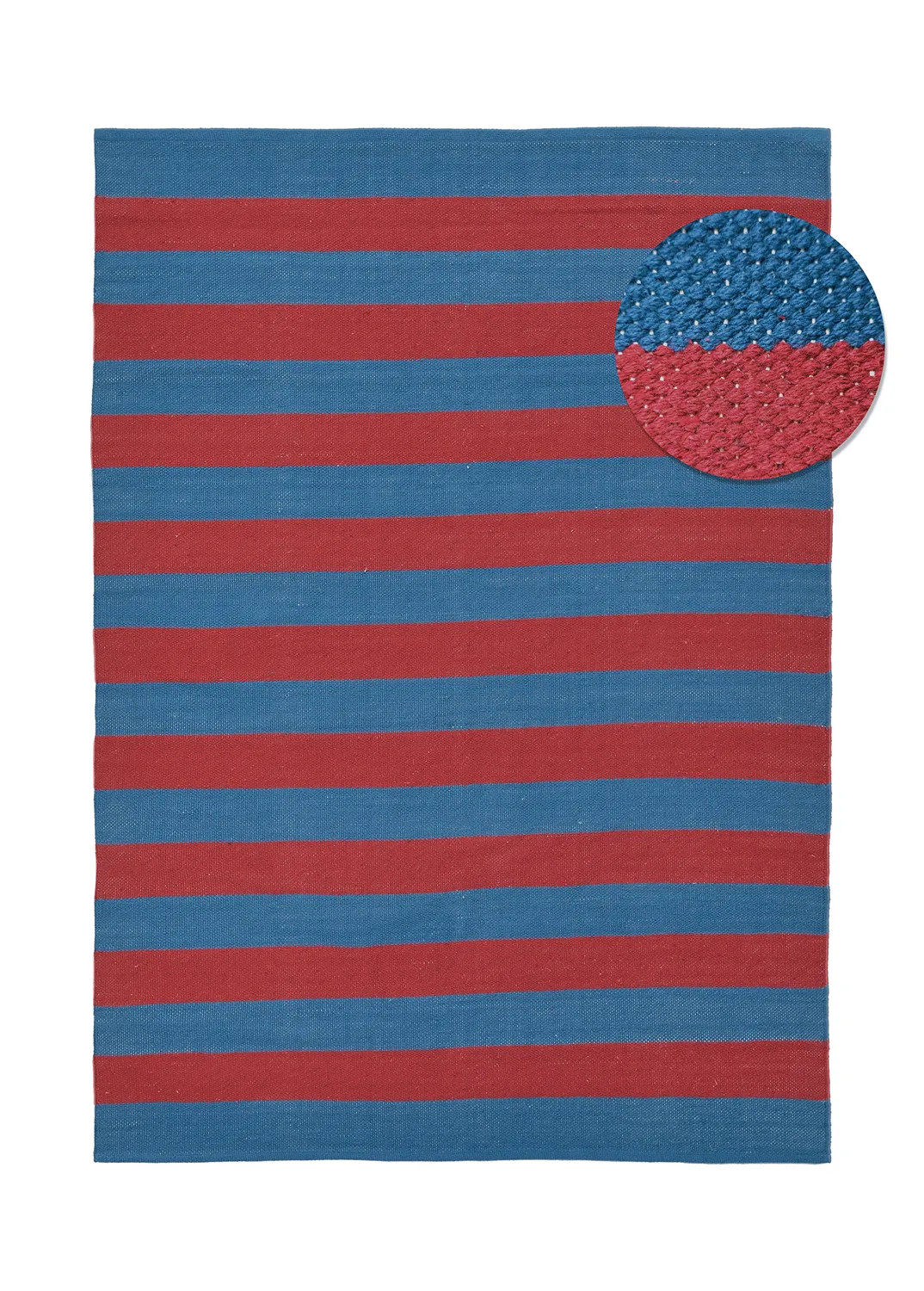 Alfombra de algodón - Nilo (rojo/azul)