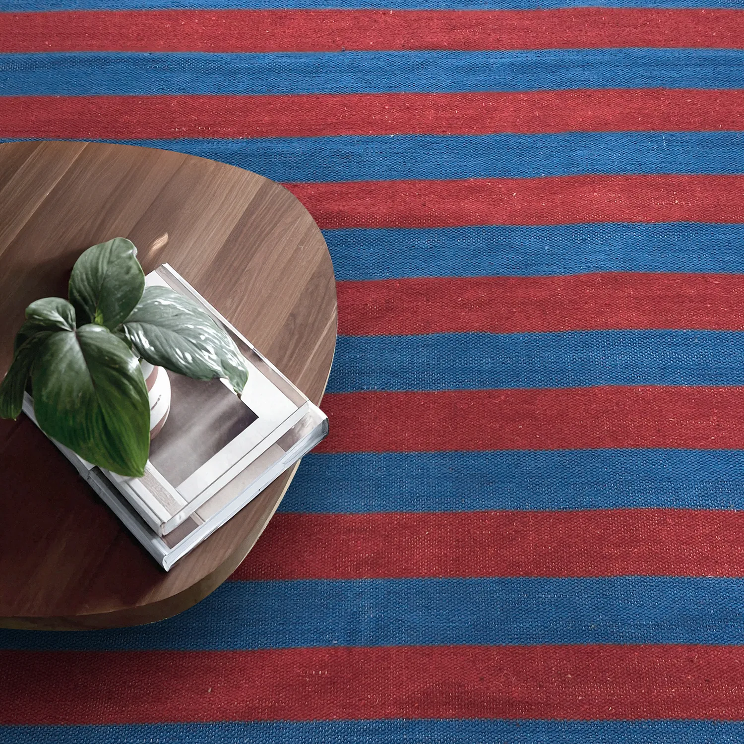 Alfombra de algodón - Nilo (rojo/azul)