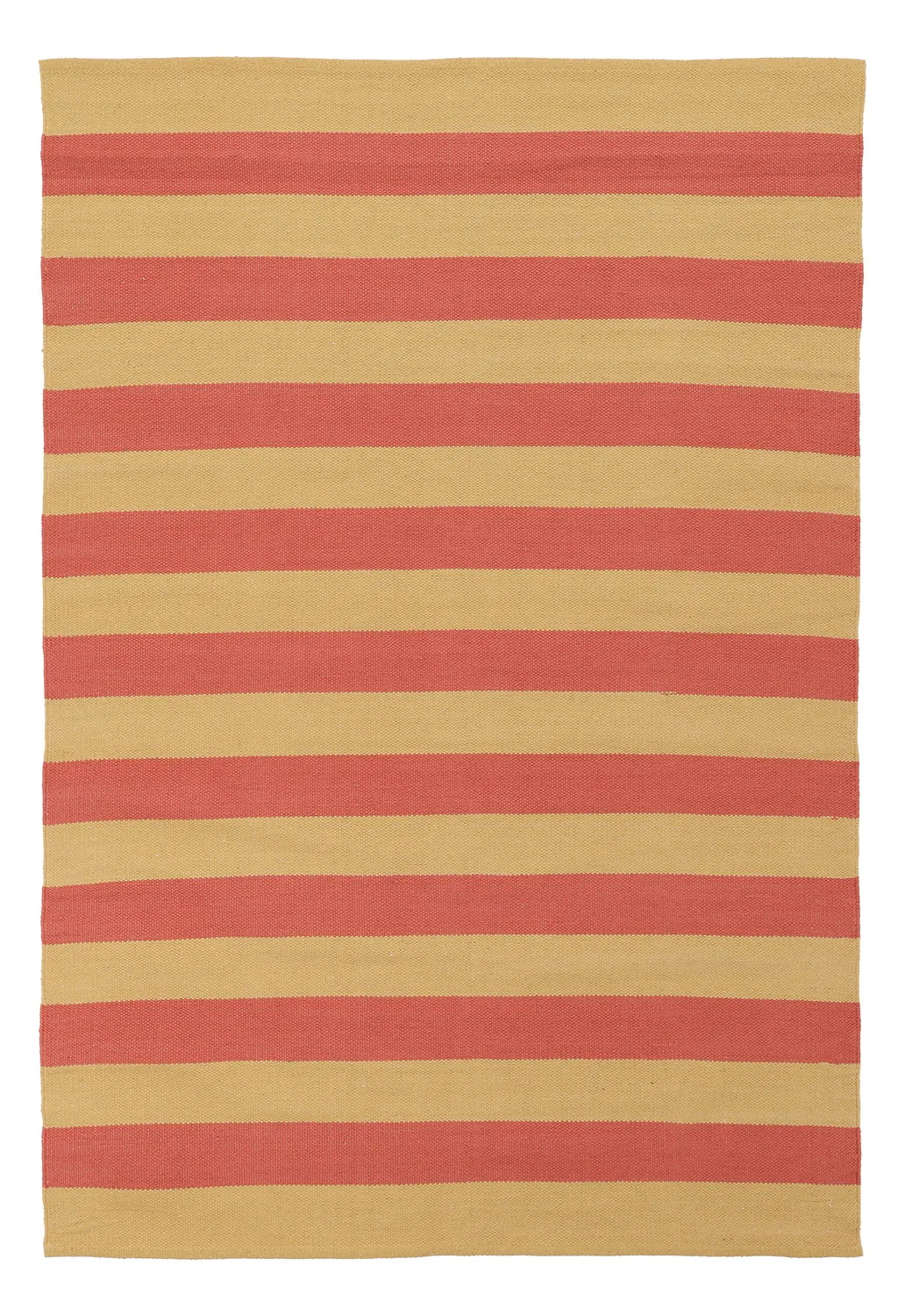 Alfombra de algodón - Nilo (amarillo mostaza/terracota)