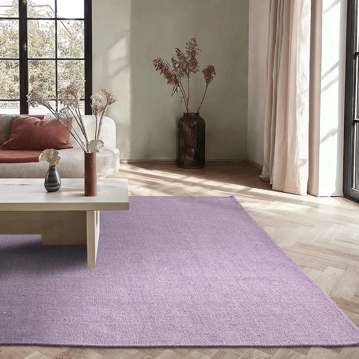 Alfombra de algodón - Rigolet (violeta claro)