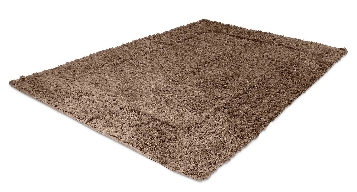 Alfombras de pelo largo - Aline Natural Cotton Shaggy (marrón)