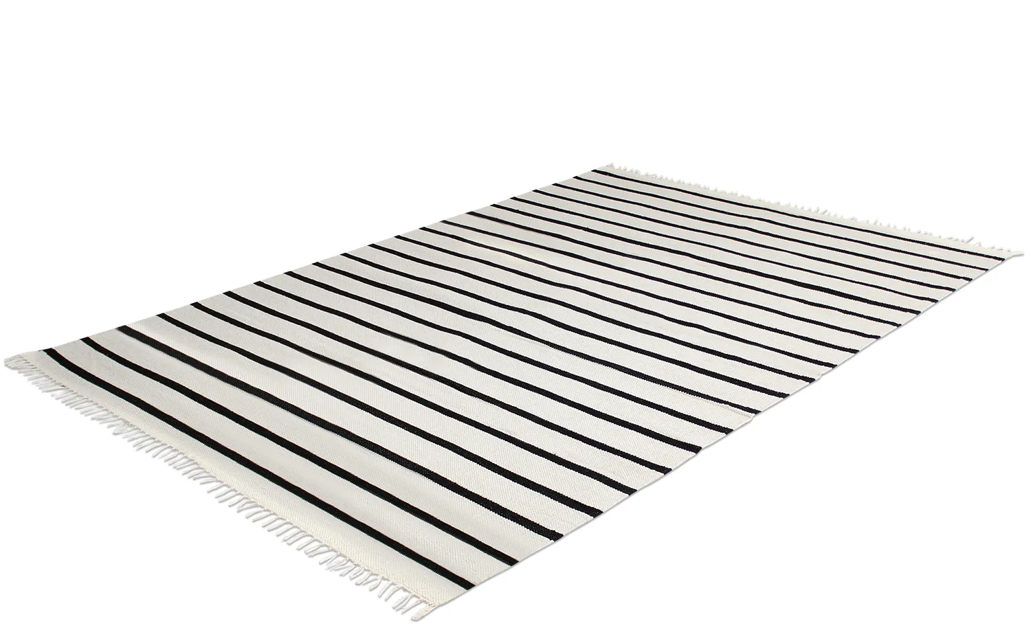 Alfombra de algodón - Helle (offwhite/negro)