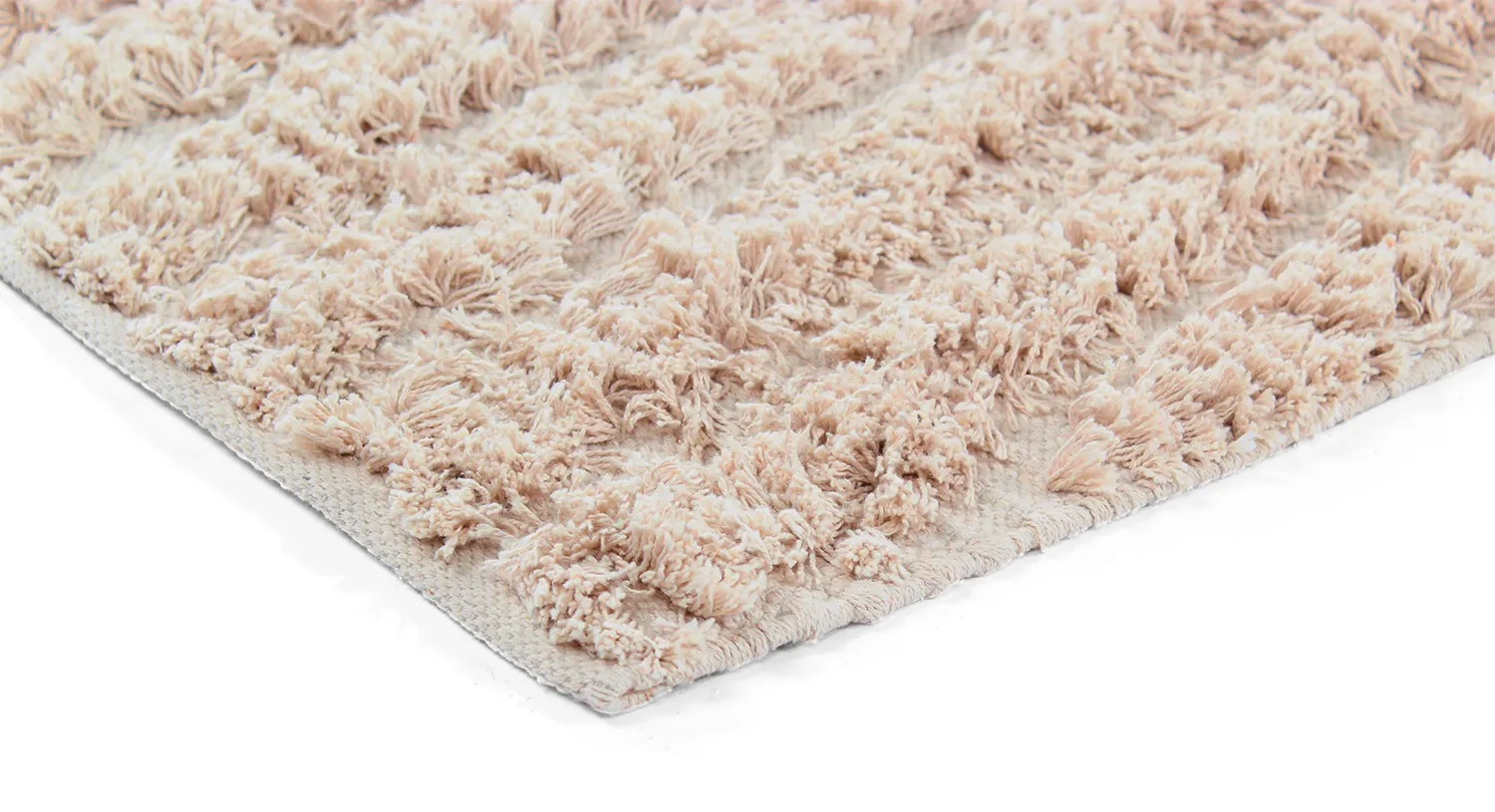 Alfombras de pelo largo - Indra Natural Cotton Shaggy (beige)