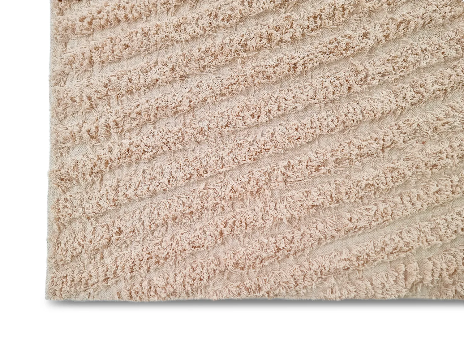 Alfombras de pelo largo - Indra Natural Cotton Shaggy (beige)