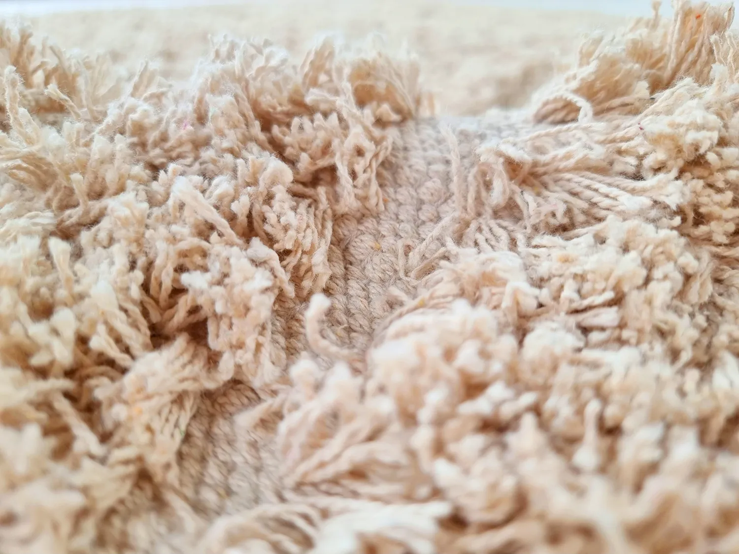 Alfombras de pelo largo - Indra Natural Cotton Shaggy (beige)