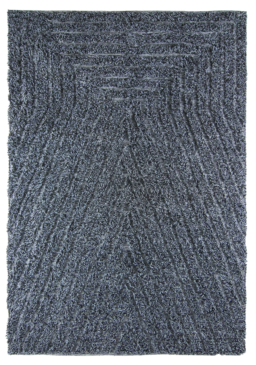 Alfombras de pelo largo - Kendra Natural Cotton Shaggy (gris/negro)