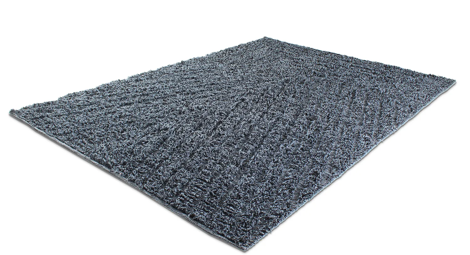 Alfombras de pelo largo - Kendra Natural Cotton Shaggy (gris/negro)