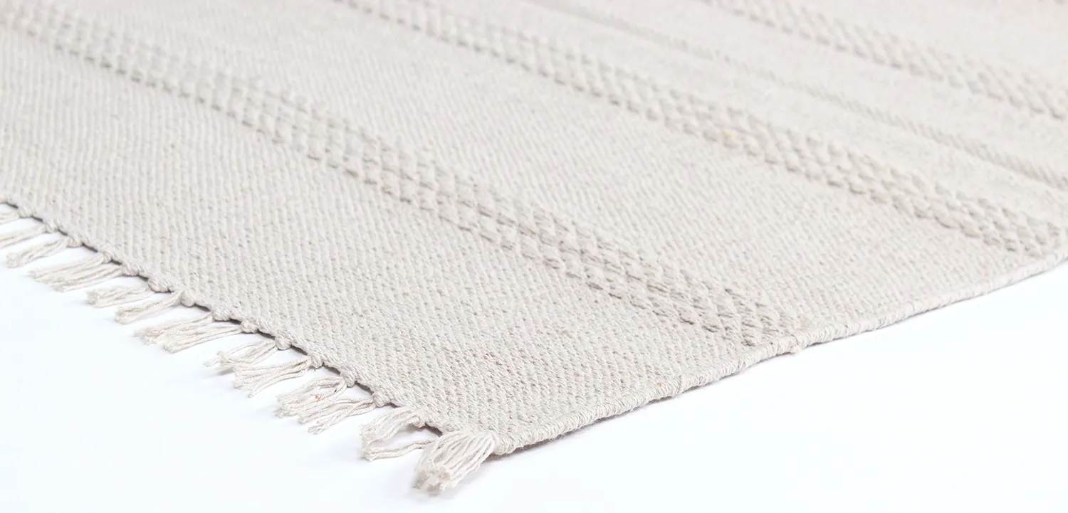Alfombra de algodón - Lilje (beige claro)