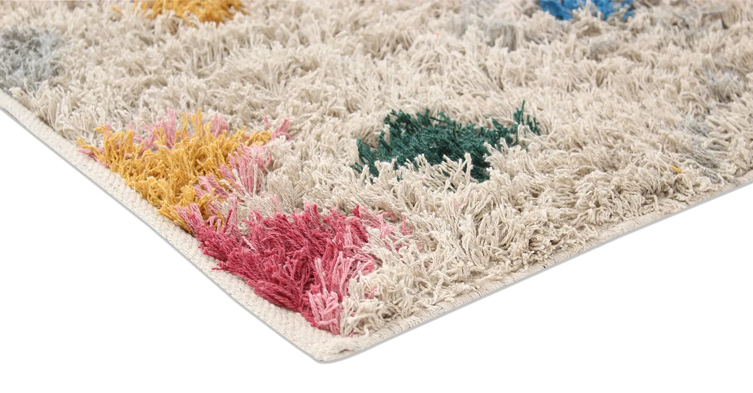 Alfombras de pelo largo - Marden Natural Cotton Shaggy (beige/multicolor)