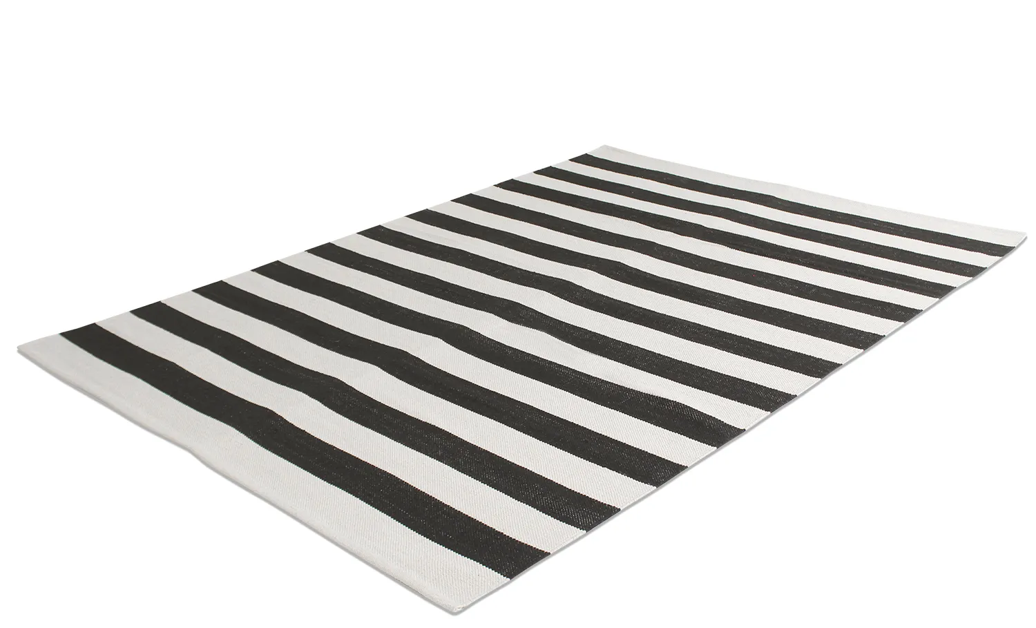 Alfombra de algodón - Nilo (negro/blanco)