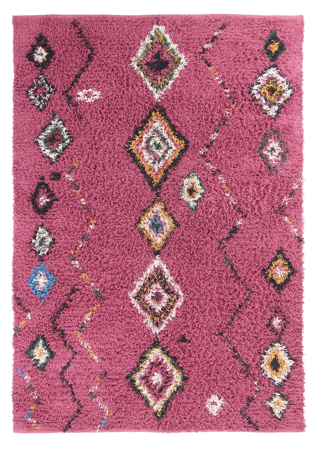 Alfombras de pelo largo - Nyle Natural Cotton Shaggy (rosa/multicolor)