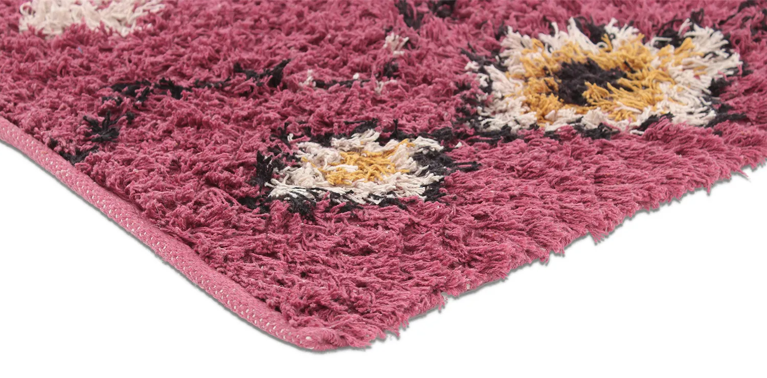 Alfombras de pelo largo - Nyle Natural Cotton Shaggy (rosa/multicolor)