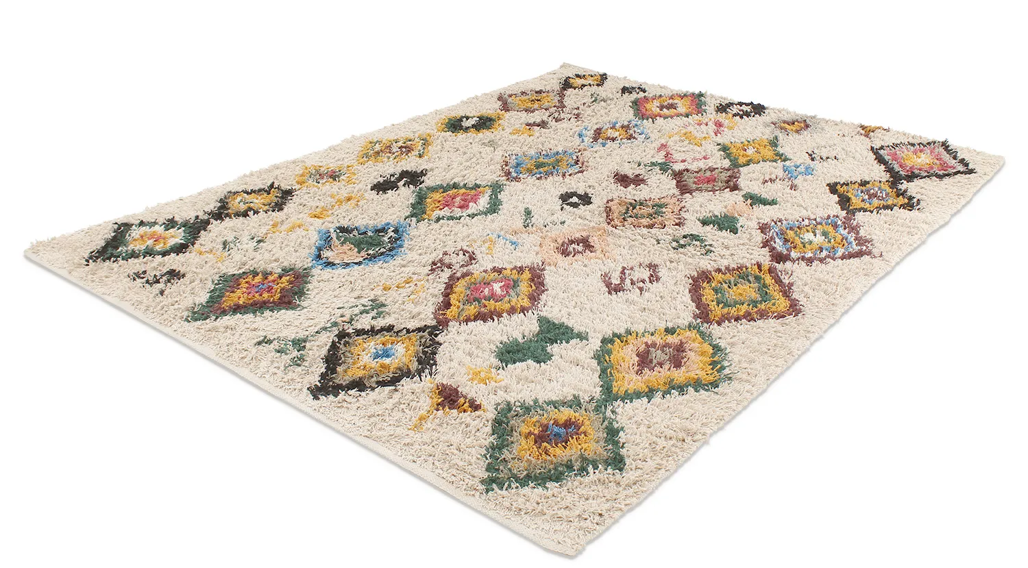 Alfombras de pelo largo - Siddel Natural Cotton Shaggy (beige/multicolor)
