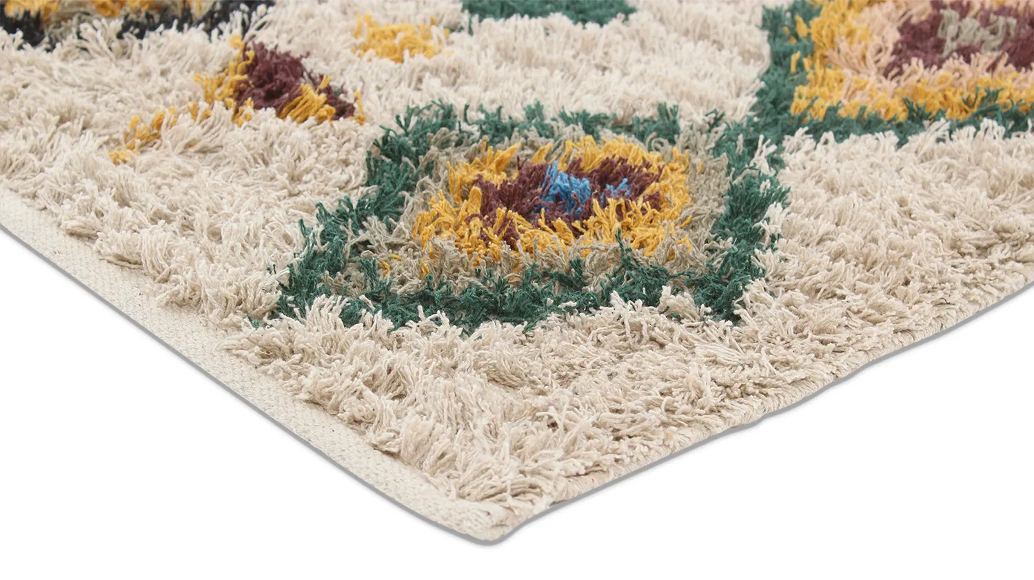Alfombras de pelo largo - Siddel Natural Cotton Shaggy (beige/multicolor)