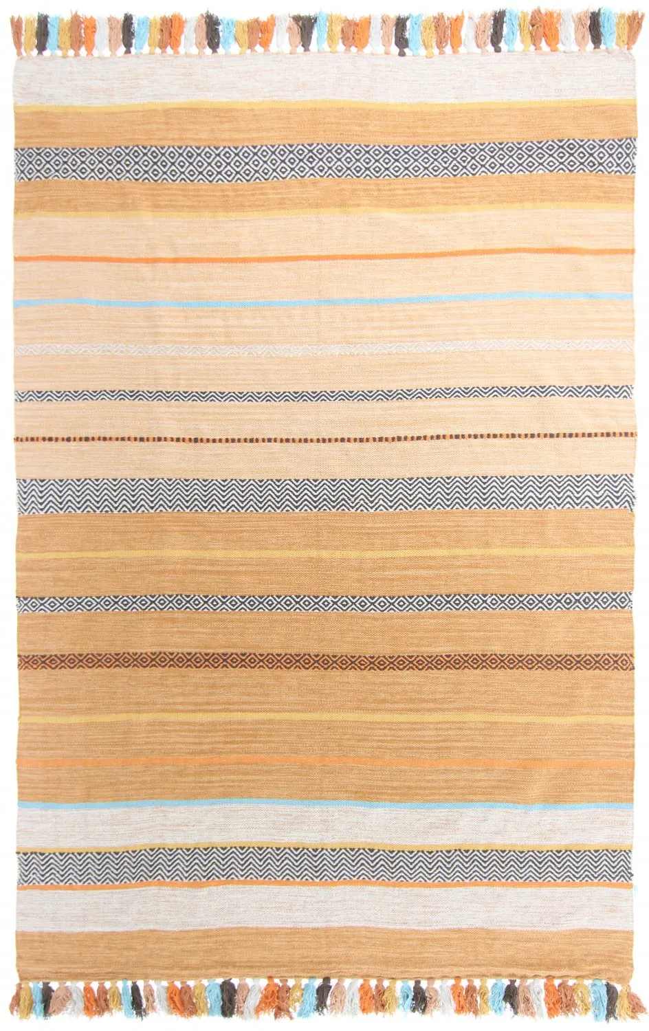 Alfombra de algodón - Bouira (naranja/multi)