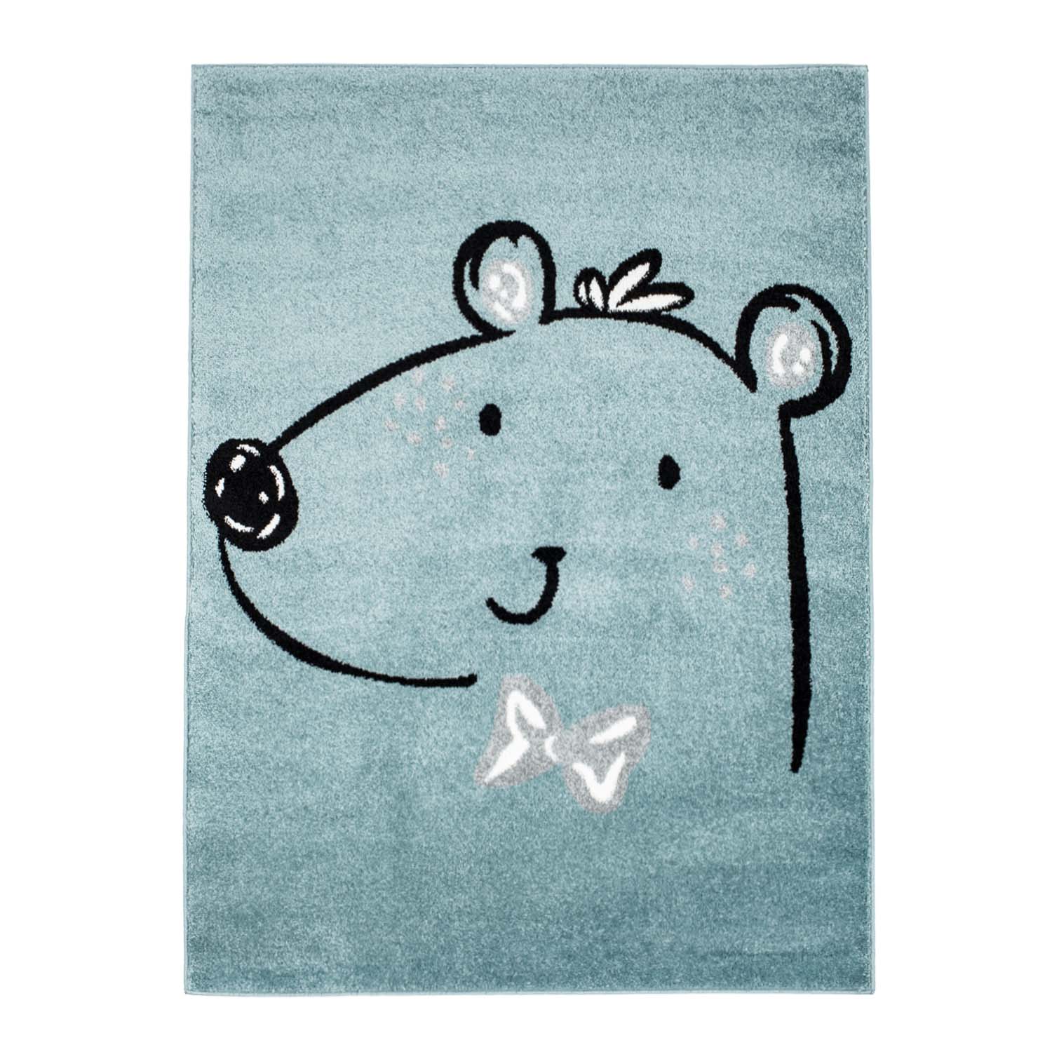 Alfombra para la habitación de los niños ALFOMBRA INFANTIL para niño niña Bubble Bear azul oso