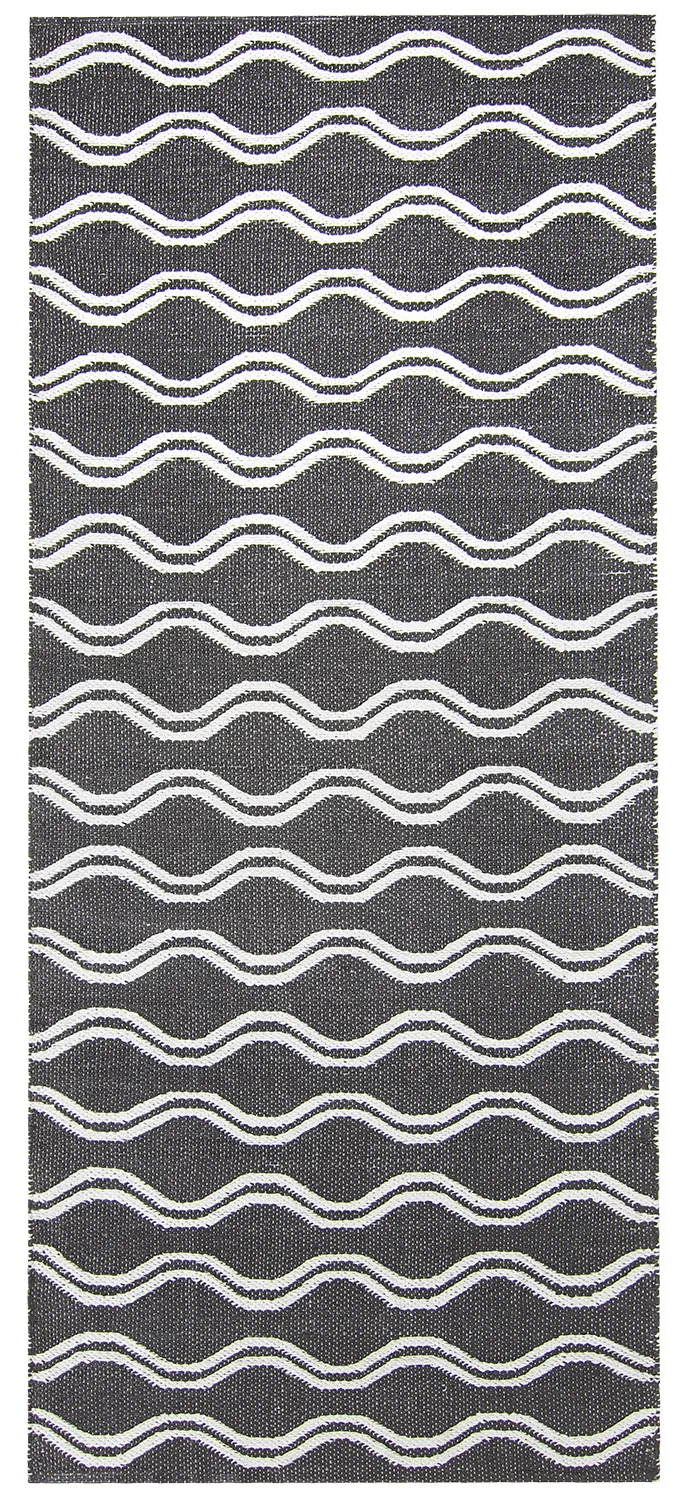 Alfombra de plástico - Camden (negro/blanco)