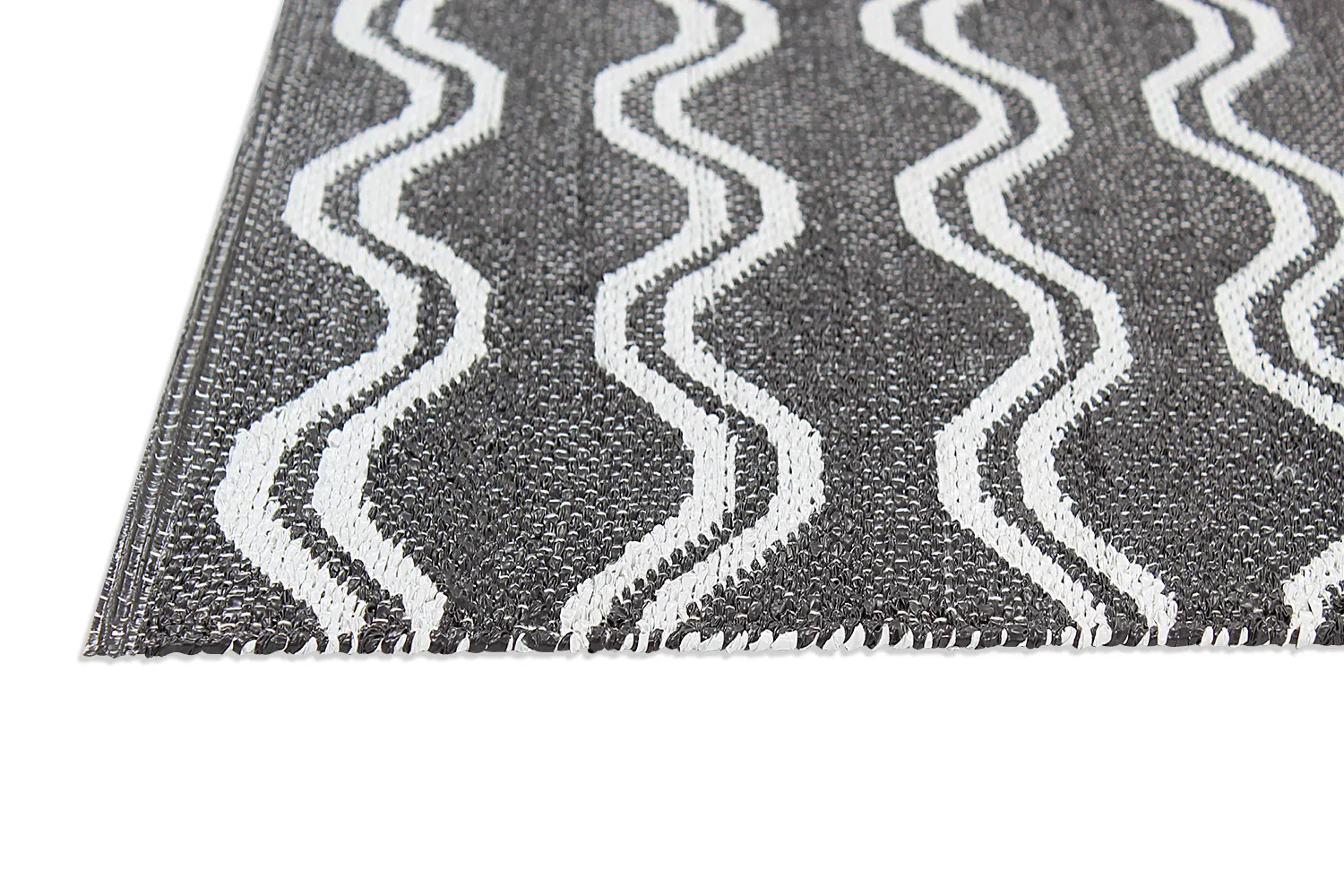 Alfombra de plástico - Camden (negro/blanco)