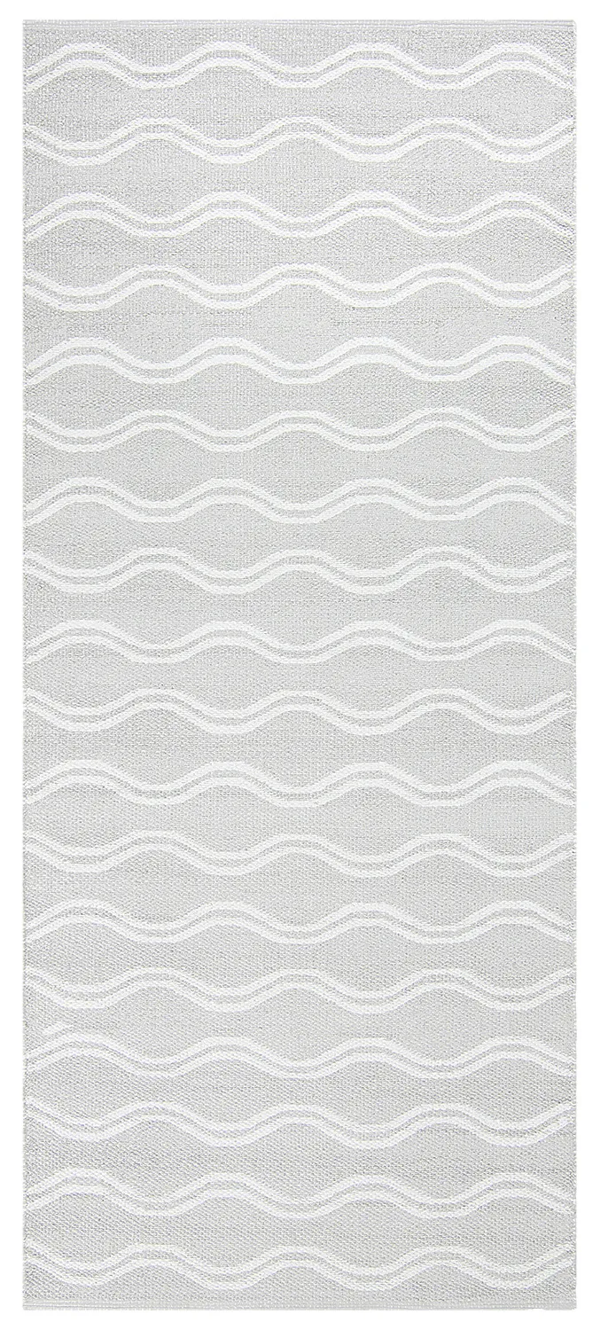 Alfombra de plástico - Camden (gris/blanco)