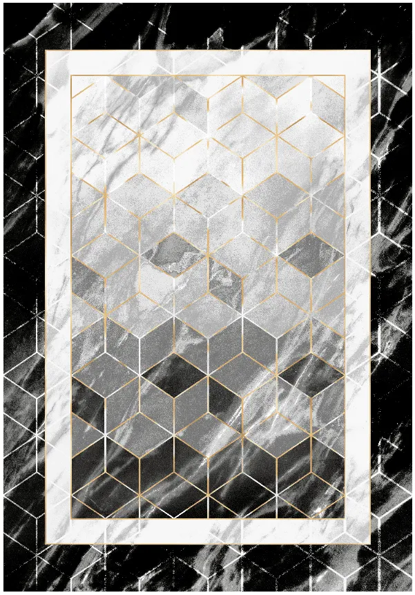Alfombra Wilton - Castello (negro/blanco)