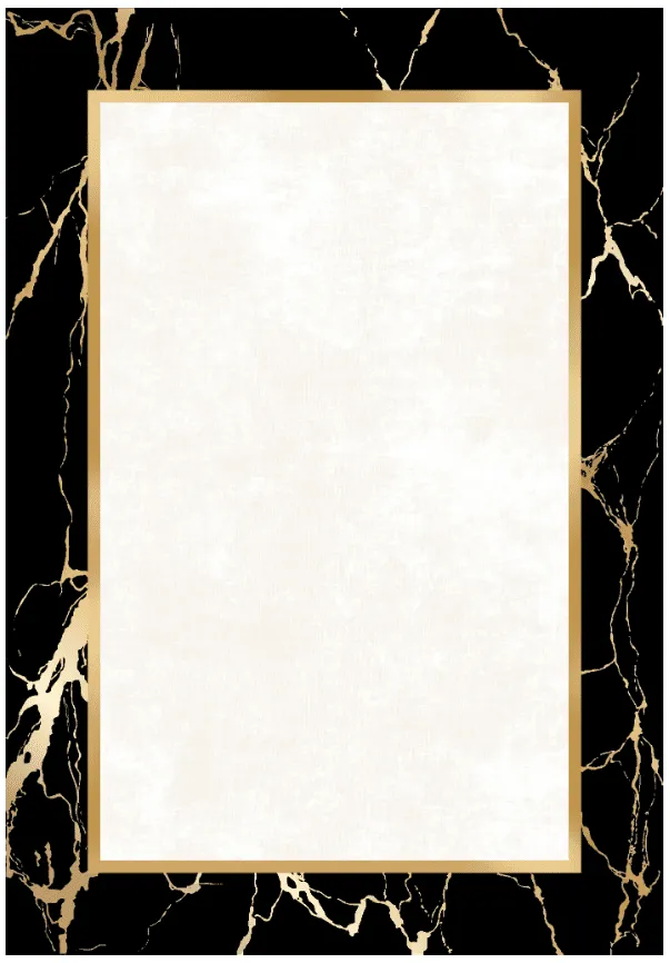 Alfombra Wilton - Cerasia (negro/blanco/dorado)