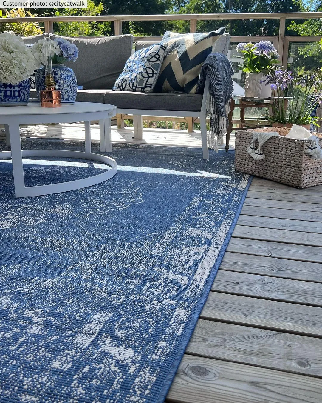 Alfombras de Interior/Exterior - Brussels Weave (azul)