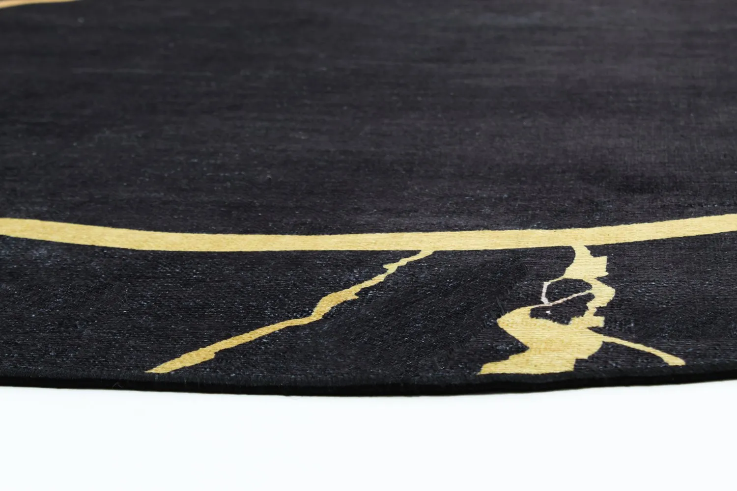 Alfombras redondeadas - Cerasia (negro/dorado)