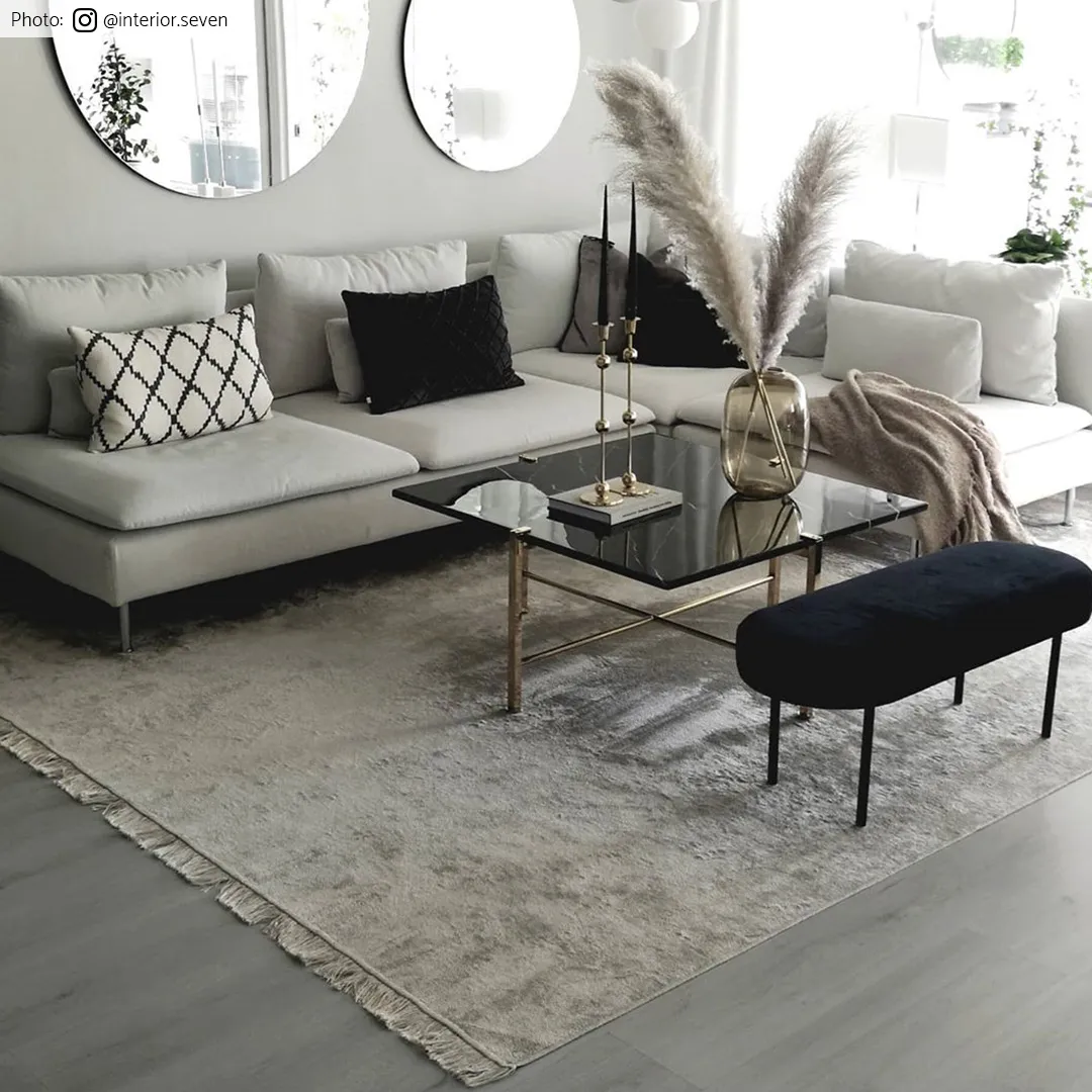 Alfombra Wilton - Art Silk (gris/beige)