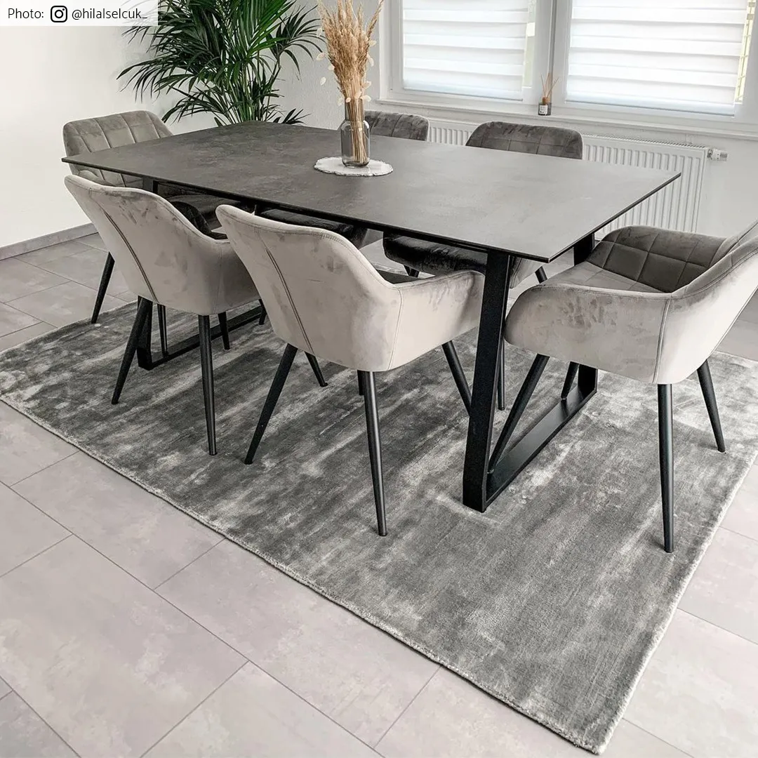 Alfombra de Viscosa - Jodhpur Special Luxury Edition (gris)