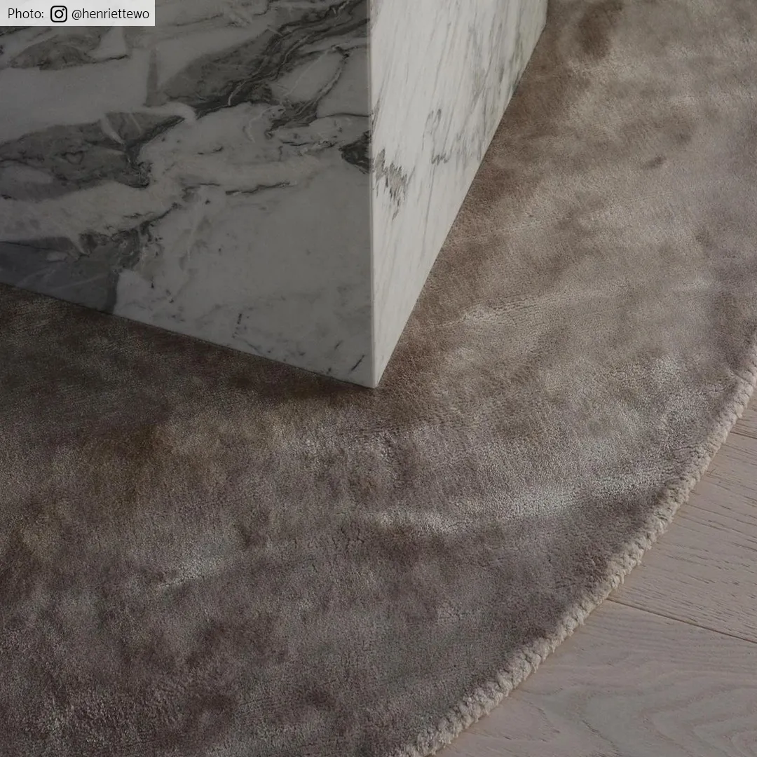 Alfombras redondeadas - Jodhpur Special Luxury Edition Viscosa (gris/beige)