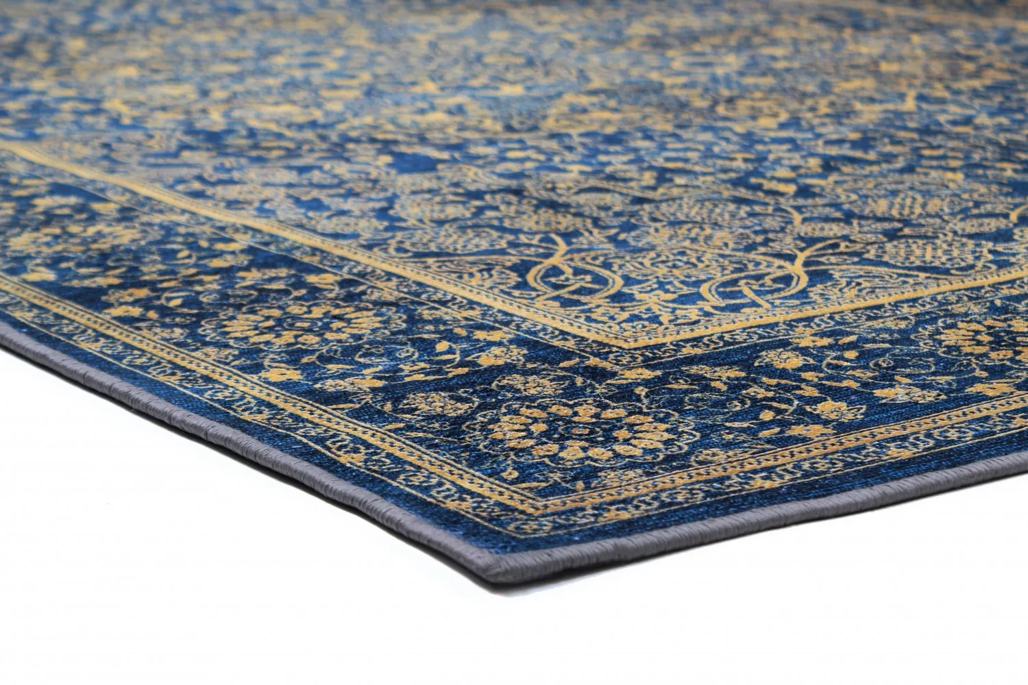 Alfombra Wilton - Vinadio (azul/dorado)