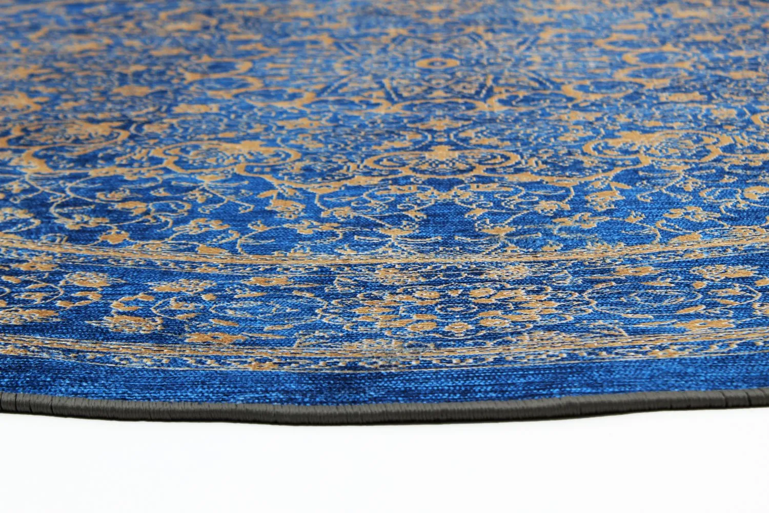 Alfombras redondeadas - Vinadio (azul/dorado)