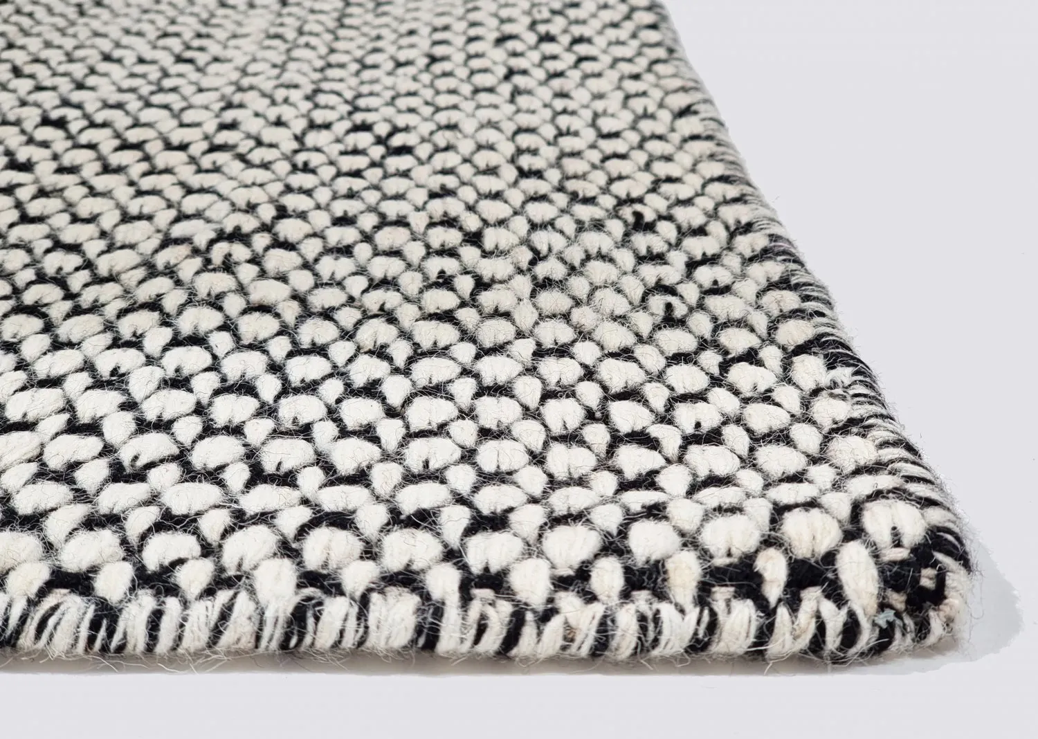 Alfombra de Lana - Delly (negro/blanco)