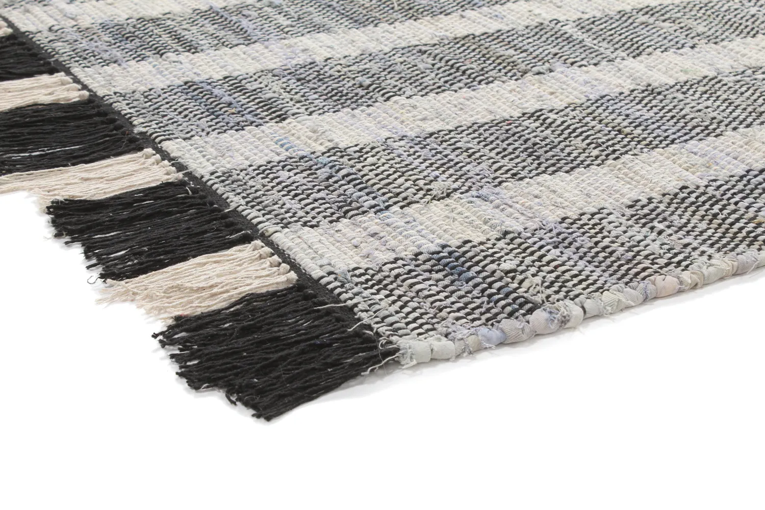 Alfombra vaquera - Ally (negro/blanco roto)