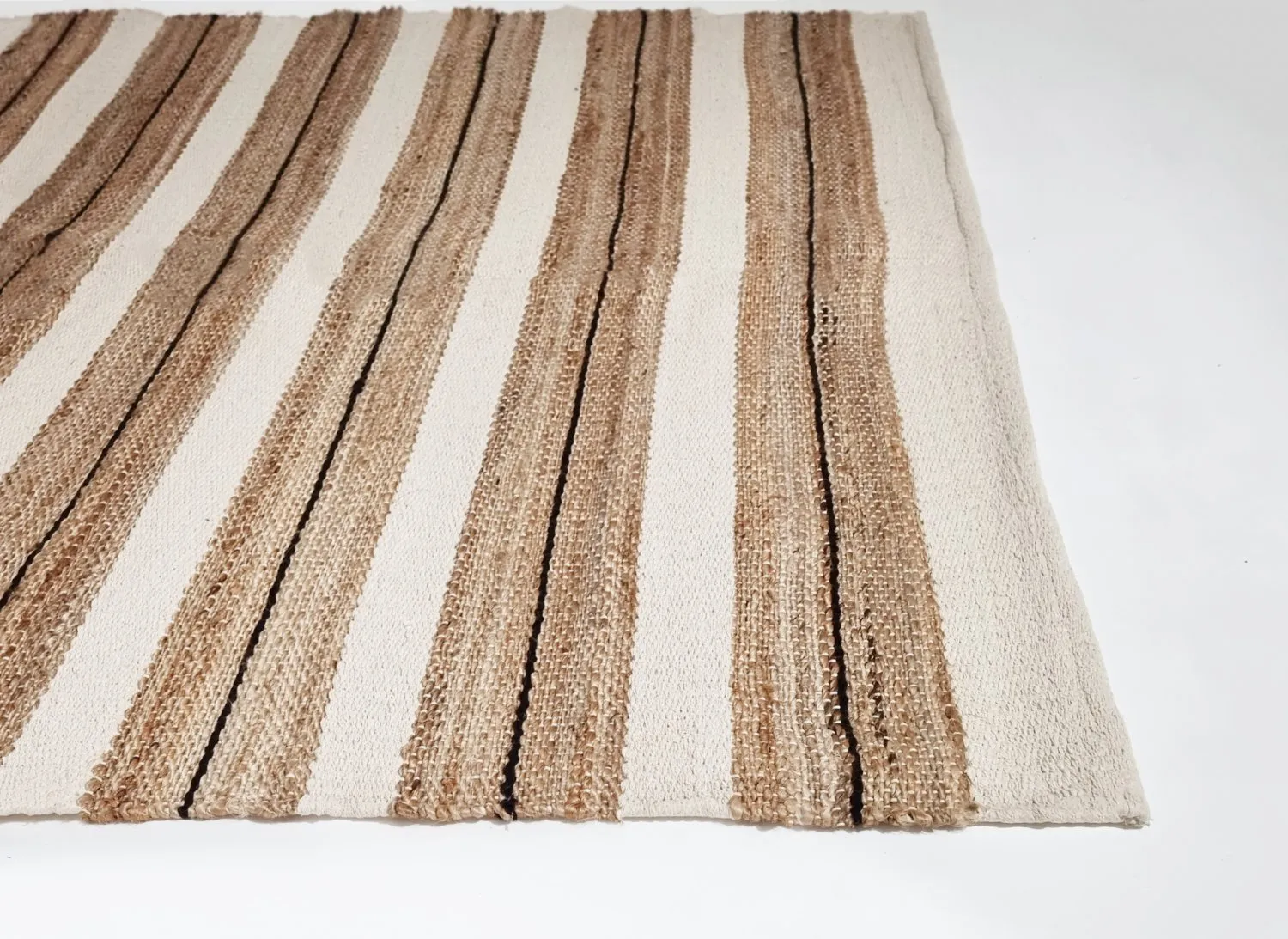 Alfombra de algodón - Devli (beige/blanco/negro)